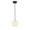 Access Lighting Japanese Lantern, s 1Light Pendant, Oil Rubbed Bronze Finish, White Lined Glass 28085-3R-ORB/WHTLN - alternate 1